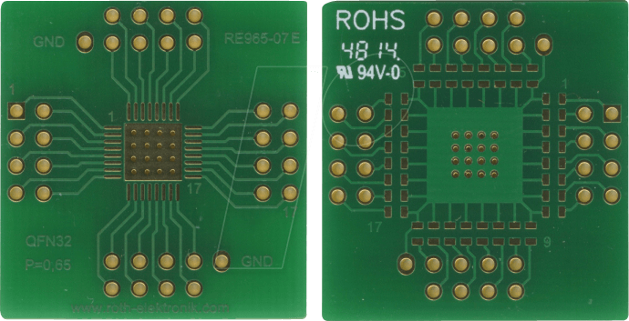 RE 965-07 - Adapter QFN32 P=0,65 mm RM 2,54 mm