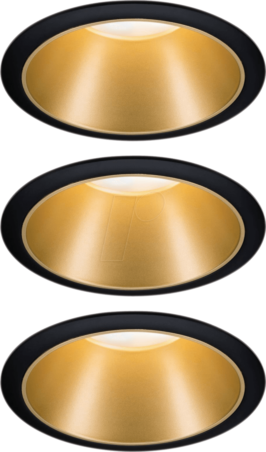 PLM 93404 - Einbauleuchte LED Cole 3 x 6,5 W, 2700 K, schwarz/gold matt