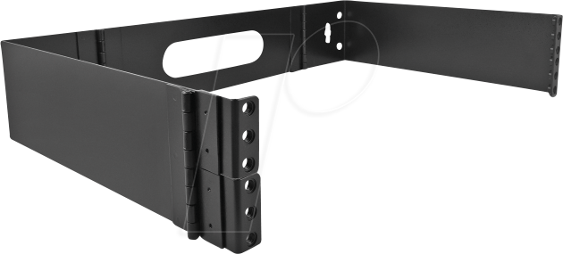 DELOCK 43376 - 19'' Wandhalterung, 2 HE, schwarz, faltbar