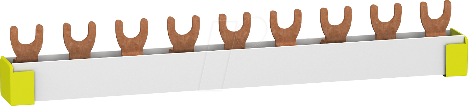 R9XFH309 - Resi9 Phasenschiene Gabel, 3P, 9 TE, 63A, ablängbar