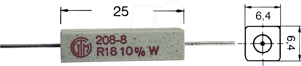 Thumbnail - 5W AXIAL 0,33 - Drahtwiderstand, axial, 5 W, 330 mOhm, 10%
