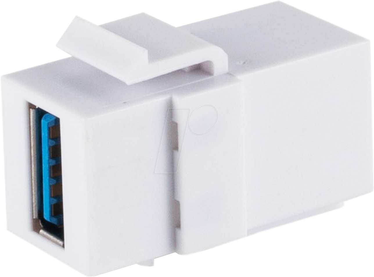 Thumbnail - SHVP BS08-10042 - Keystone USB 3.0 A Buchse > Buchse, gewinkelt