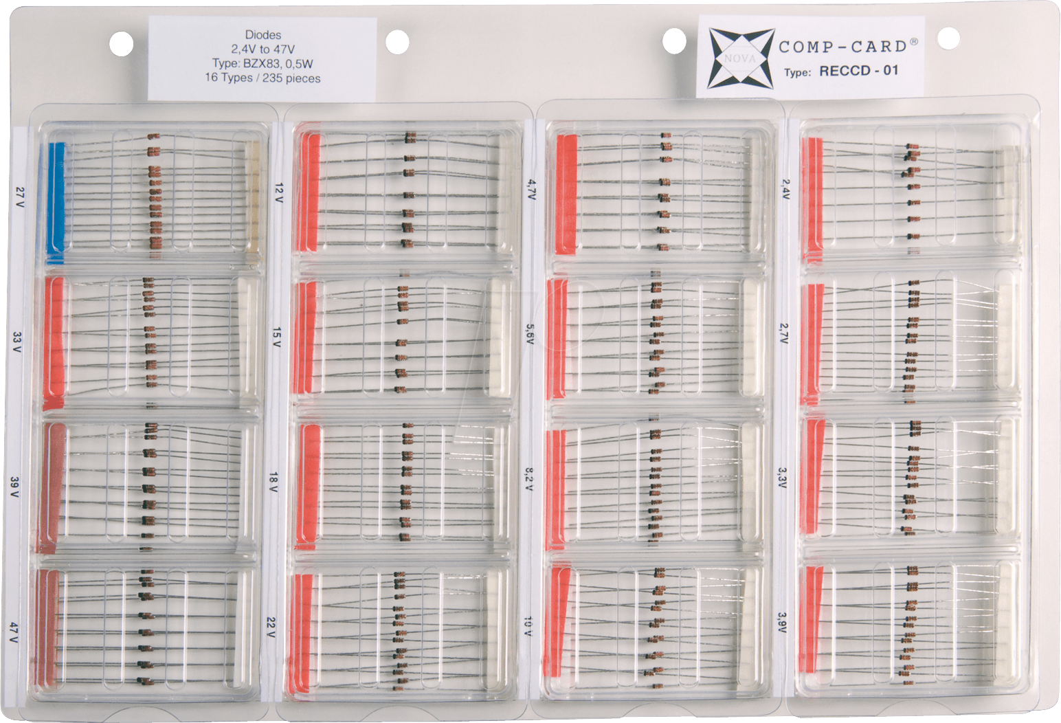 SORTIMENT 38 - Sortiment Zener-Dioden 1,3W