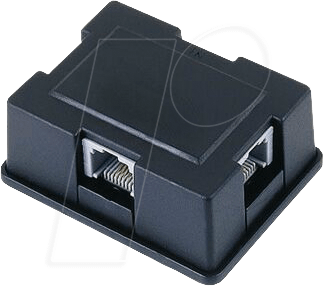 ISDN RJ45 1-3 - ISDN-Verteilerbox 3-fach incl. Kabel 8/4 3m