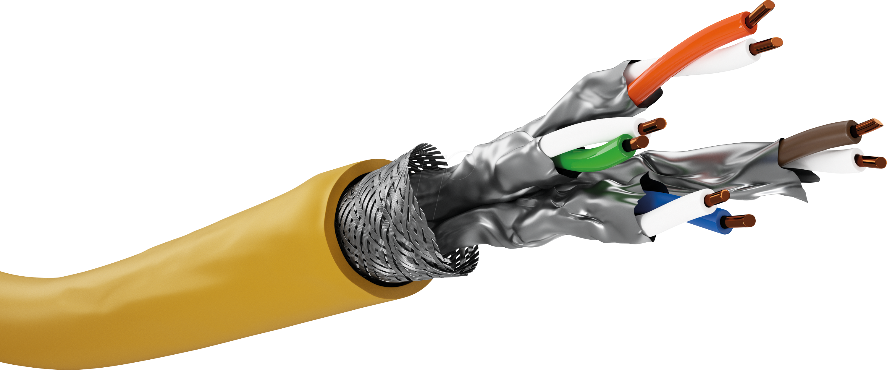 GOOBAY 61127 - Cat.8.1 Verlegekabel, S/FTP (PiMF), CU, gelb, 50 m