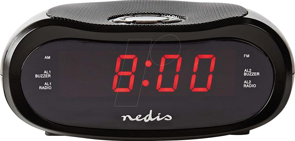N CLAR001BK - Digital-Wecker-Radio, LED-Anzeige, Snooze, Sleep Timer, Schwarz