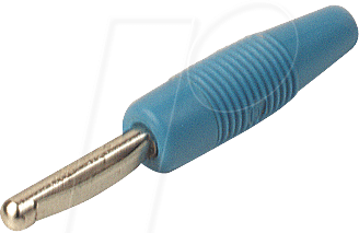 VON 20 BL - Vollkontaktstecker 4 mm, Schraubanschluss, blau