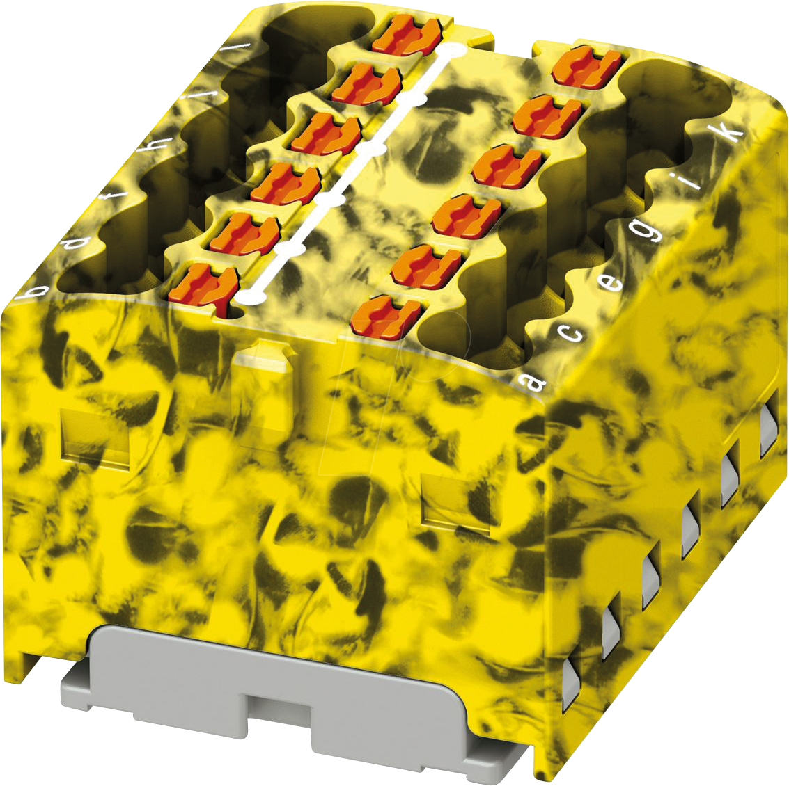 PHOE 3002796 - Verteilerblock PTFIX, 12x1,5, gelb-schwarz
