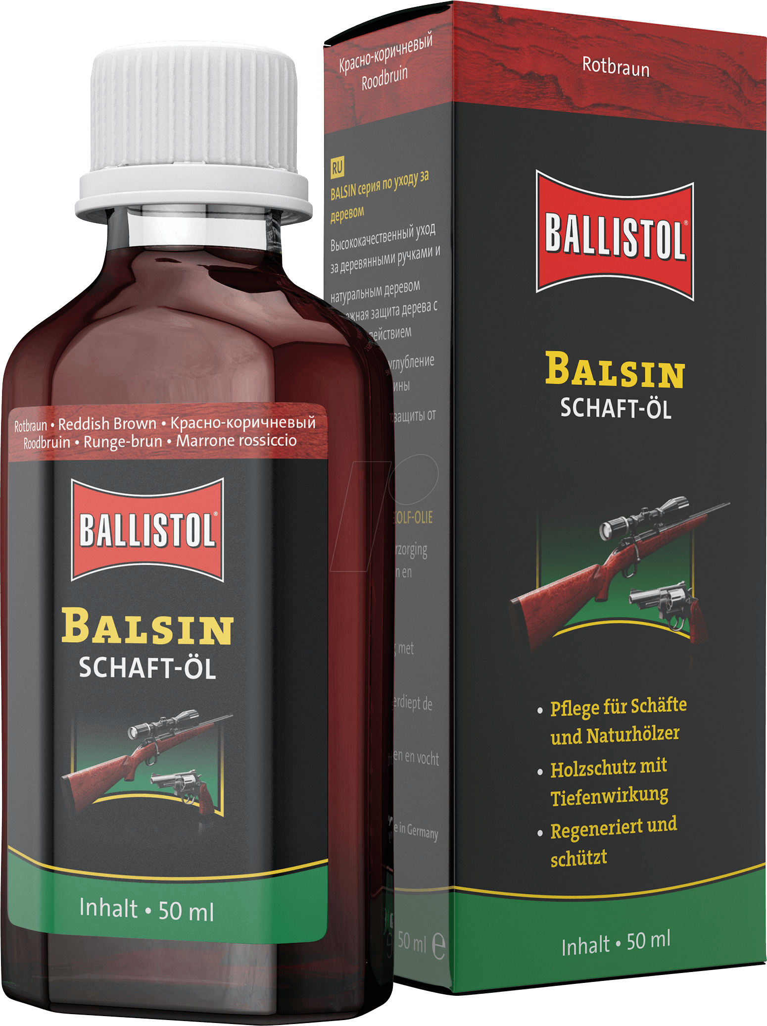 BALL 23060 - Schaft-Öl Balsin, rotbraun, 50 ml