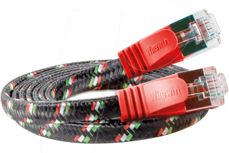 SLIM ST6 025 RT - Cat.6 SLIM-Tough-Kabel, F/FTP, 0,25 m, rot
