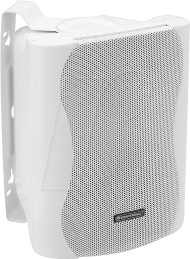 OMNI 11036711 - Passives 2-Wege-Lautsprecherpaar mit Halterung, 35 W, weiß