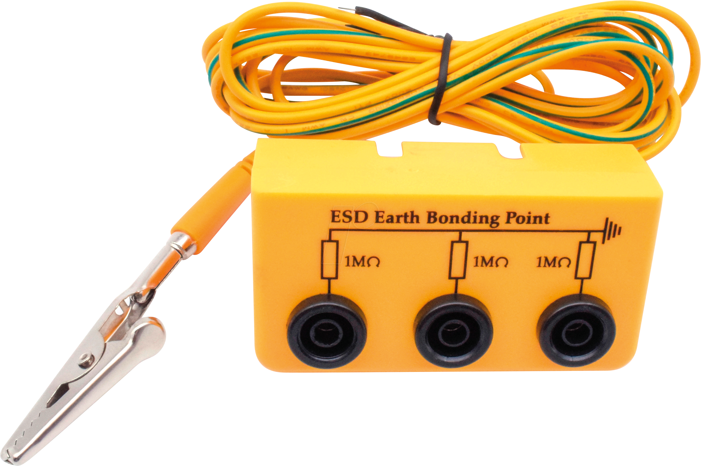 QUAD 1903EC061 - ESD Erdungsbox 3 x Bananenbuchse, 3 m Anschlusskabel