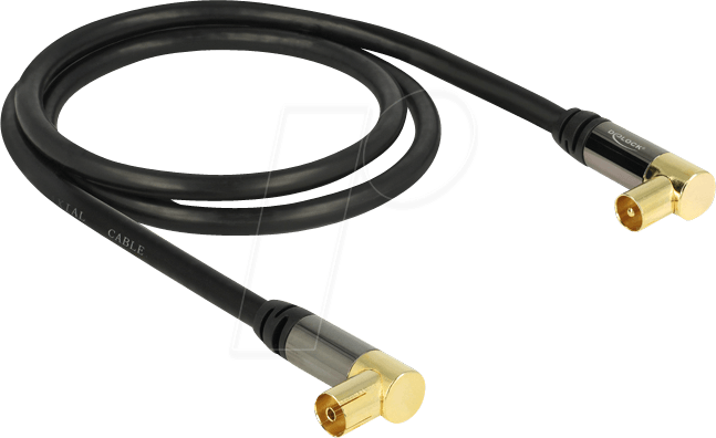 DELOCK 88781 - Anschlusskabel, IEC, 90° gewinkelt, 1 m