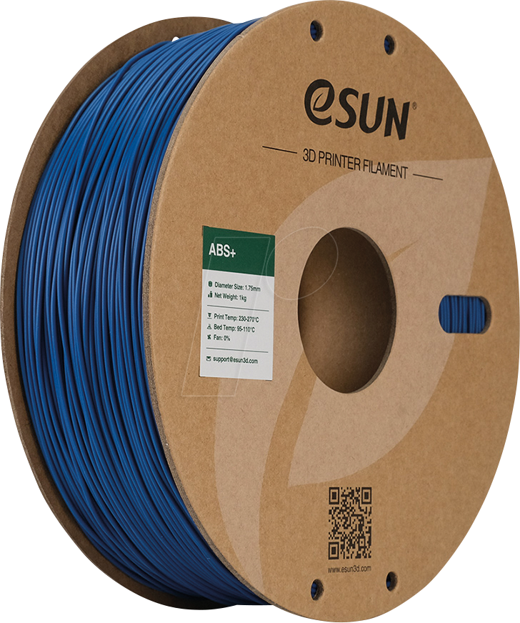 ESUN 72229044 - Filament, ABS+, 1,75 mm, blau, 1 kg