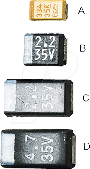 Thumbnail - SMD TAN.1,0/35 - SMD-Tantal-Kondensator, 1,0µF/35V