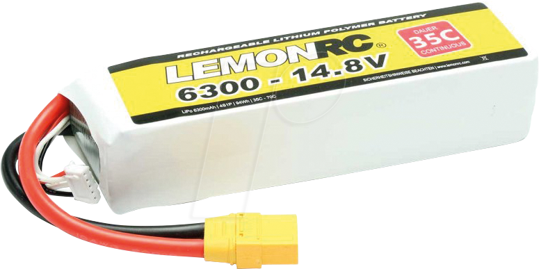 LRC 4S 6300 - LiPo Akku LEMONRC 6300 - 14.8V (35C)