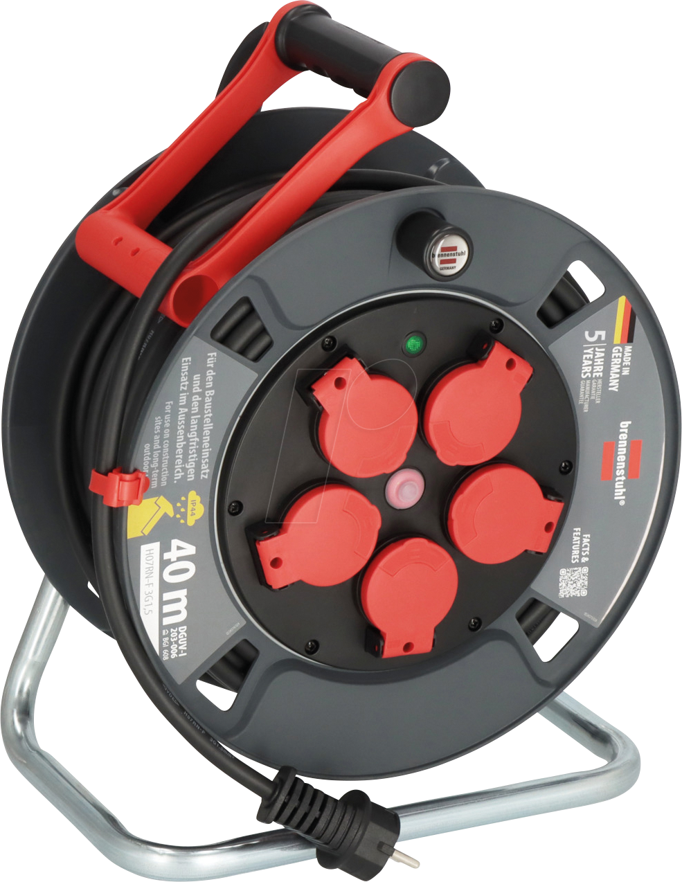 BRE 9231400101 - Kabeltrommel Professional, 300 KU 4100, 40 m Kabel, schwarz