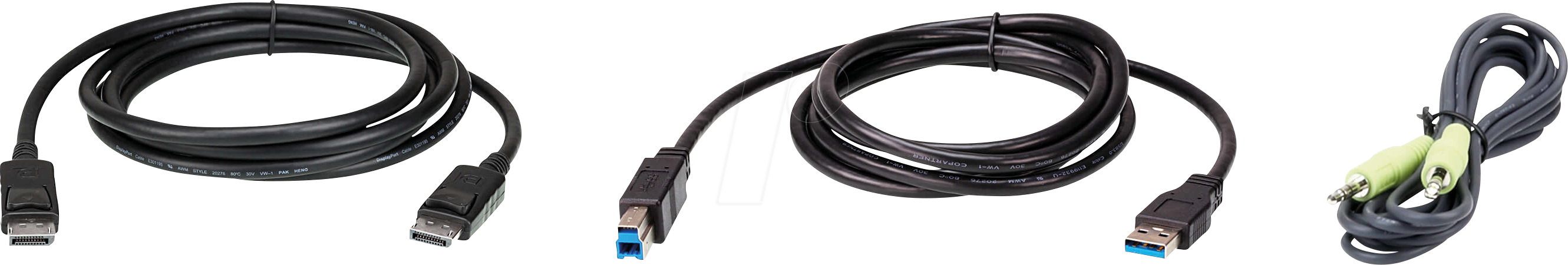 Thumbnail - ATEN 2L7D02UDPX3 - KVM Kabel Set, DisplayPort, USB, Audio