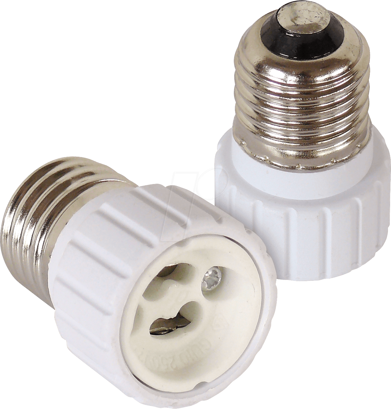 EL FAS E27 GU10 - Sockeladapter, E27 auf GU10, Porzellan, weiß