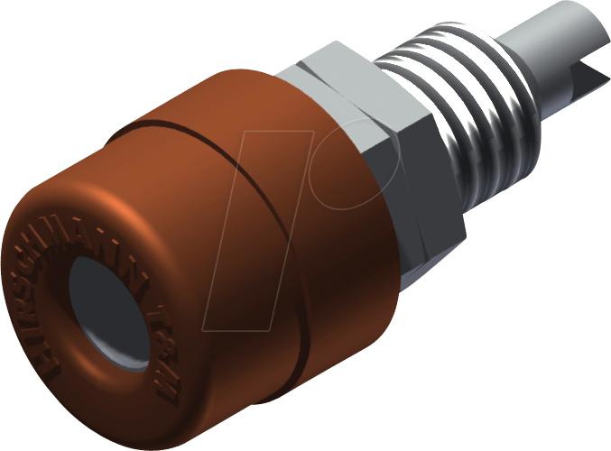 BIL 20 BR - Einbaubuchse, 4 mm, Lötanschluss, braun