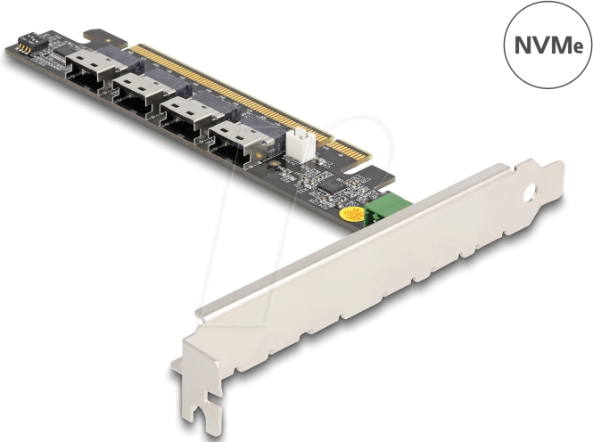 DELOCK 90111 - PCIe x16 > 4 x intern SFF-8654 4i NVMe, Bifurcation