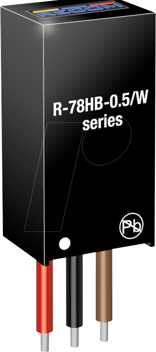 R-78HB12-05-W - DC/DC-Wandler R-78, 17-72 Vin, Single, 12 Vout, 500 mA, SIP3