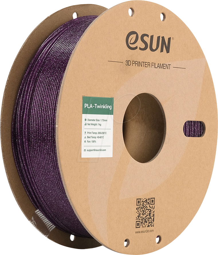 ESUN 72200739 - Filament, PLA-Twinkling, 1,75 mm, lila, 1 kg