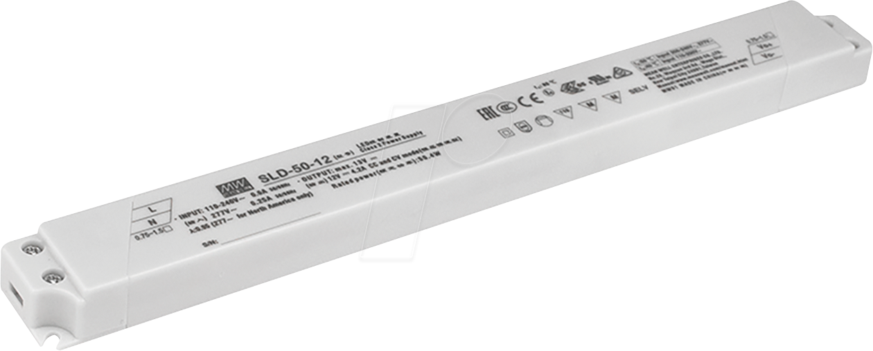 MW SLD-50-24 - LED-Netzteil, 50,4 W, 24 V, 2,1 A, CV+CC