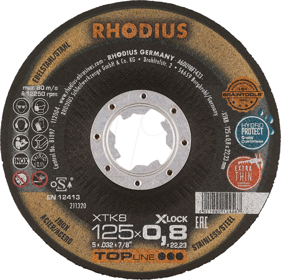 Thumbnail - RHO 211320 - Trennscheibe, extra-dünn, Ø 125 mm, 0,8 mm, X-LOCK Aufnahme, 25e
