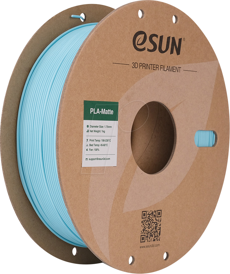 ESUN 72202085 - Filament, PLA-Matt, 1,75 mm, hellblau, 1 kg