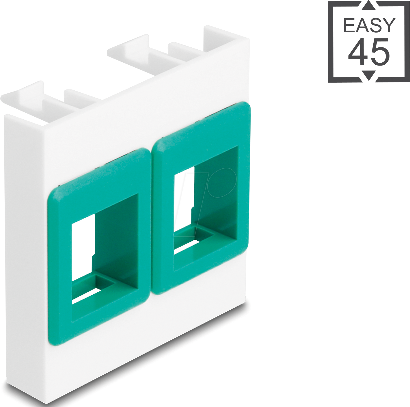 DELOCK 81583 - Easy 45 Modul 2x Keystone Halterungen 45 x 45 mm