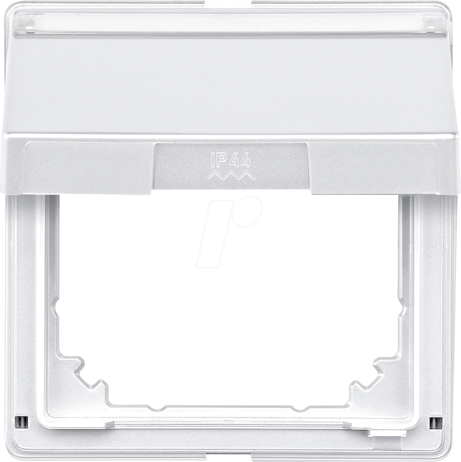 MERTEN 516619 - Zwischenring mit Klappdeckel und Schriftfeld, polarweiß