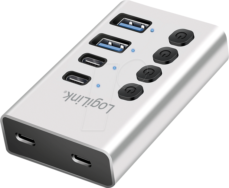 LOGILINK UA0446 - USB 3.2 Gen 1-Hub, 4 Port, USB-A/C