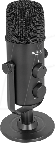 DELOCK 66822 - Multifunktionales Doppelkapsel USB Mikrofon mit 3,5 mm Klinken
