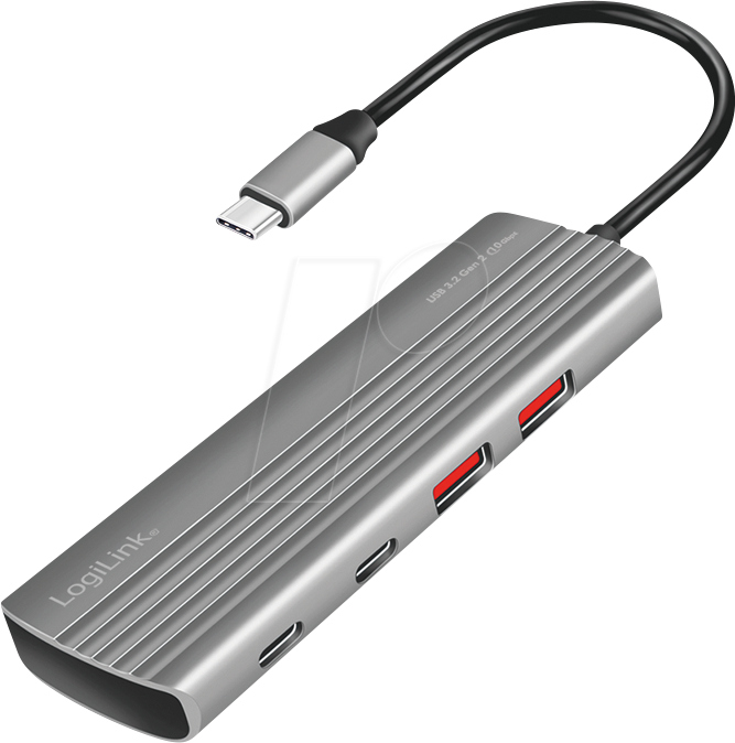 LOGILINK UA0414 - USB 3.1 Hub, 7 Port, 2x A, 5x C, PD 100 W