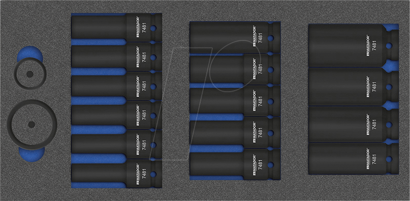 Thumbnail - MAT 8164 7481 - Steckschlüsselsatz, Kraft, 1/2'', 19-teilig