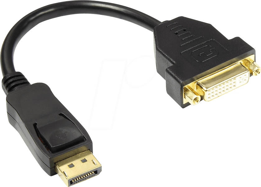 GC DP-AD06 - Adapterkabel, DisplayPort Stecker auf DVI-D 24+5, 0,2 m, schwarz