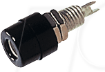 BIL 20 SW - Einbaubuchse, 4 mm, Lötanschluss, schwarz