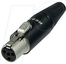 REAN T4FC-B - TINY xlr Kabelbuchse, 4-pol