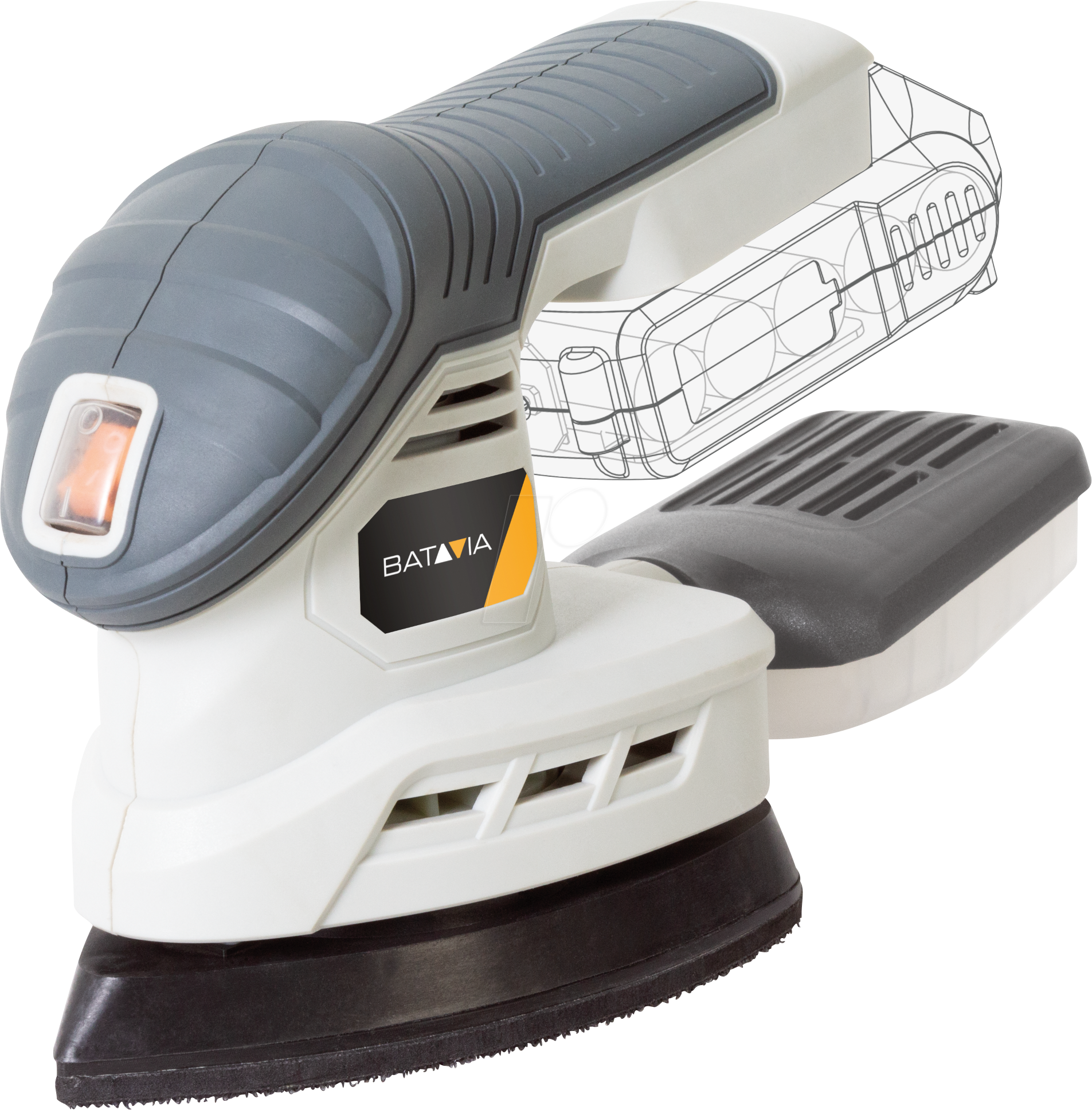 BATAVIA 7063093 - Akku-Deltaschleifer, Maxxpack, ohne Akku