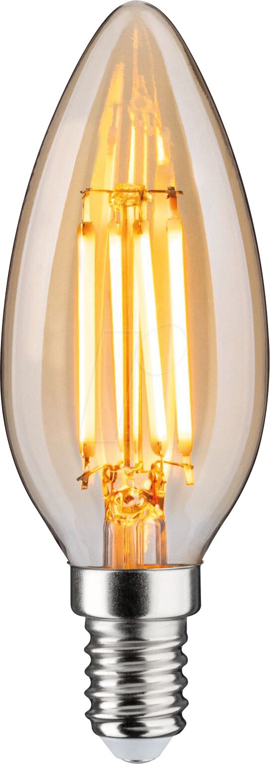 PLM 29191 - LED-Lampe E14, 4,9 W, 450 lm, 1800 K, dimmbar, Filament, gold