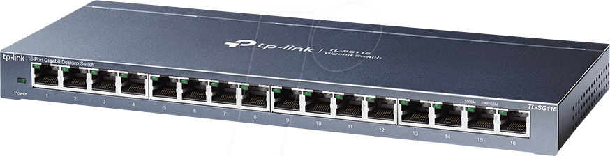 TPLINK TL-SG116 - Switch, 16 Port, Gigabit Ethernet