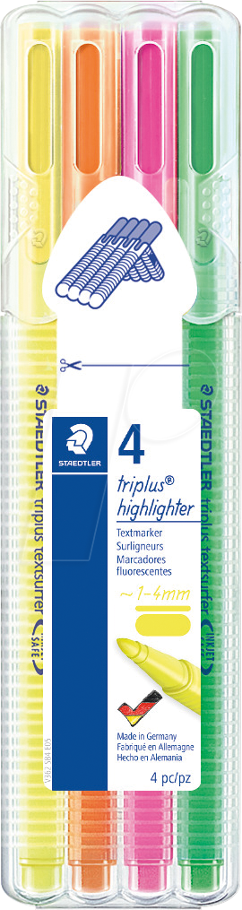 STAEDTLER 362SB4 - Textmarker, 1-4 mm, 4 Farben