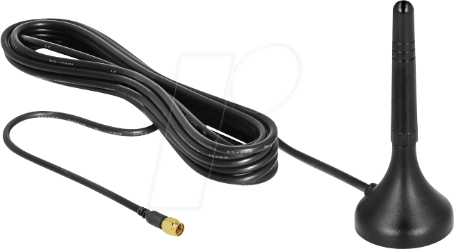 Thumbnail - DELOCK 12583 - Antenne LTE SMA Stecker 1 - 2 dBi starr omnidirektional