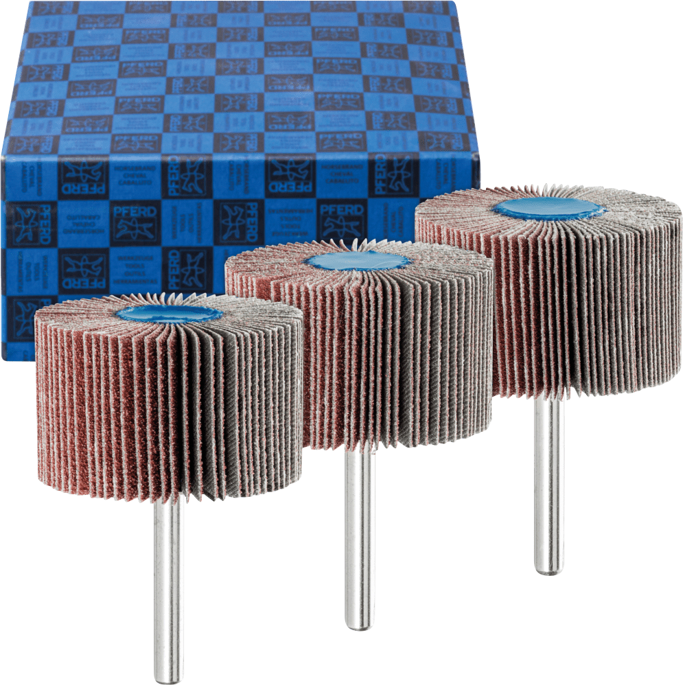 PFERD 44498004 - Fächerschleifer-Set 3-tlg. Korund Ø 50x30mm Schaft-Ø 6 mm A60, 8