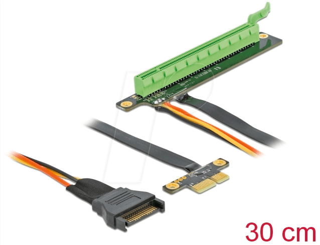 Thumbnail - DELOCK 85762 - Riser Karte, PCIe x1 > x16, 30 cm Kabel