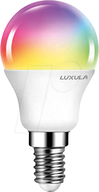 LUXULA LX100331 - LED RGB+CCT Lampe, E14, 5W, 454lm, SMART, Minibulb