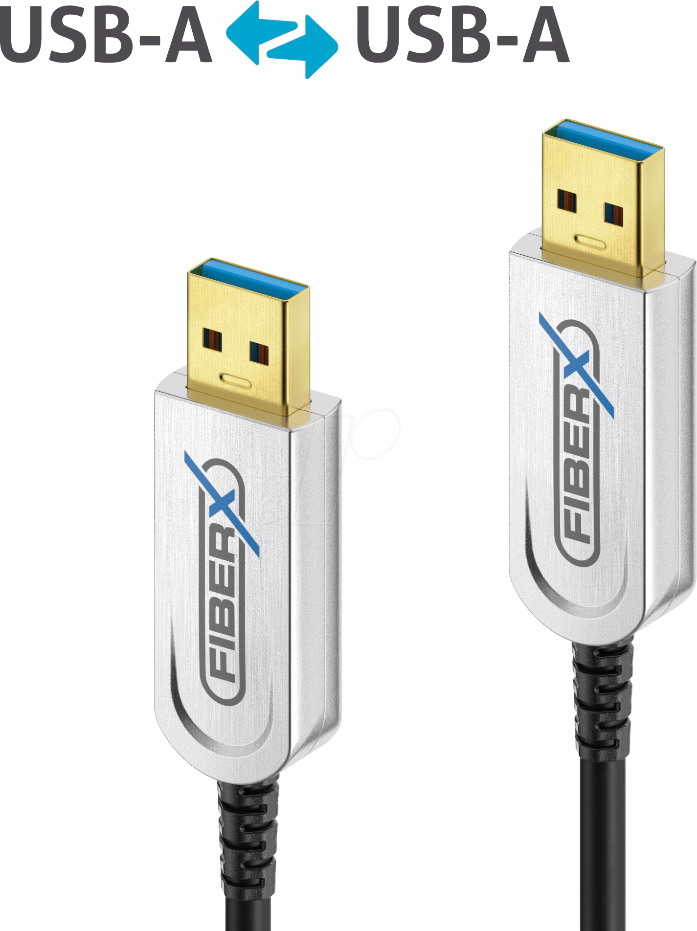 PURE FX-I540-050 - Optisches USB 10 Gb/s Kabel, FiberX, A Stecker auf A Stecker, 50