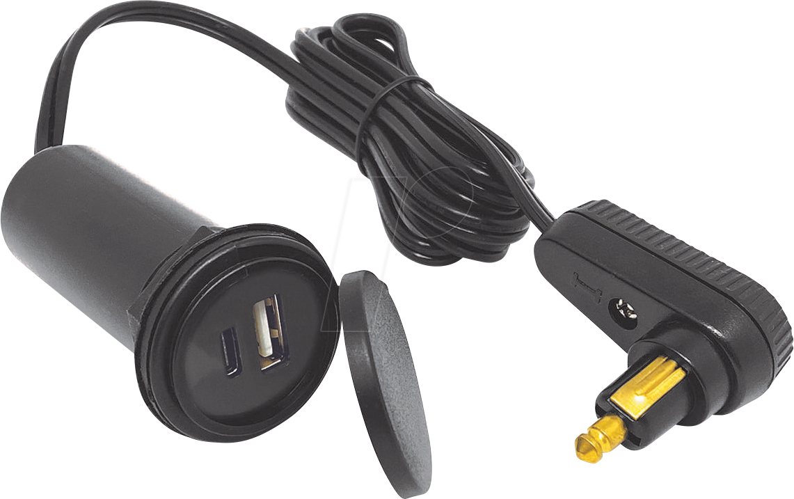 KRAD USB17 - Motorrad - Tankrucksack-Kabel, USB-A / USB-C