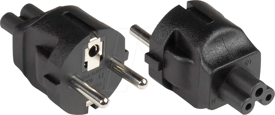 GC PA-0005S - Netzadapter, Schutzkontaktstecker, Typ EF, C5, schwarz